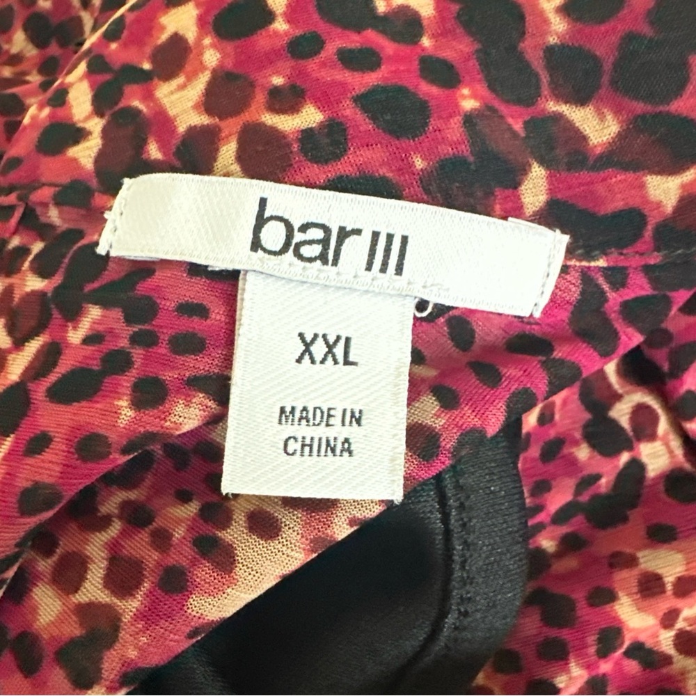 Bar III Dress Women XXL Animal Print Maxi Long High‎ Neck Lined Rayon Casual - Picture 2 of 9